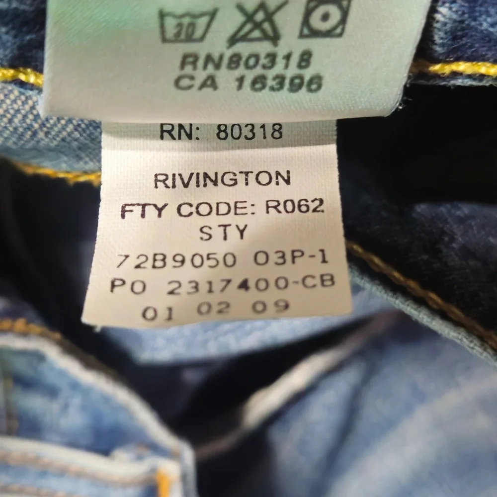 Lucky Brand Rivington Loose Fit Jeans Mens 34 Reg Blue Denim Mid Wash Relaxed